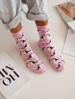 Dámské ponožky Kočky a květiny 0200.173