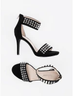 Trendy černé dámské sandály na jehlovém podpatku Trendy černé dámské sandály na jehlovém podpatku