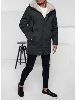 Pánská zimní bunda parka s kapucí zelená FashionStreet TX4963