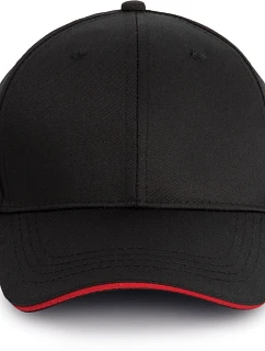 WK WKP 145 6 panelová kšiltovka 20.145W black/red
