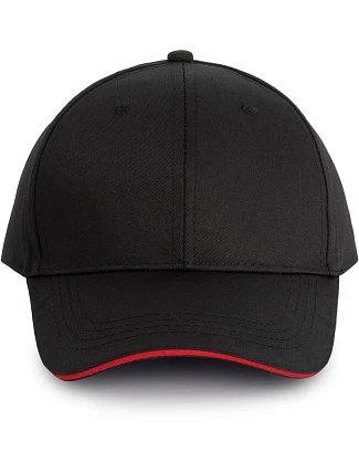 WK WKP 145 6 panelová kšiltovka 20.145W black/red WK WKP 145 6 panelová kšiltovka 20.145W black/red