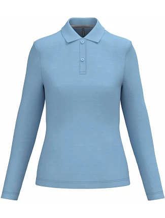 Kariban K 244 Dámské piqué polo s dlouhým rukávem 20.K244 sky blue Kariban K 244 Dámské piqué polo s dlouhým rukávem 20.K244 sky blue