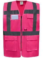 Yoko HVW 801 Hi-Vis multifunkční vesta 79.W801 pink Yoko HVW 801 Hi-Vis multifunkční vesta 79.W801 pink