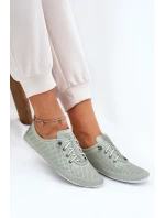 Dámské Kožené Polobotky Z Přírodní Kůže Artiker 54C0833 Světle Zelené