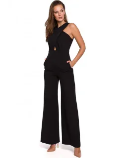 K029 Kombinéza s křížem - černá