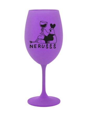 NERUŠŠŠ - fialová sklenice na víno 350 ml