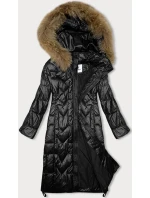 Černá dlouhá dámská prošívaná bunda Glakate (LU-2203) Černá dlouhá dámská prošívaná bunda Glakate (LU-2203)