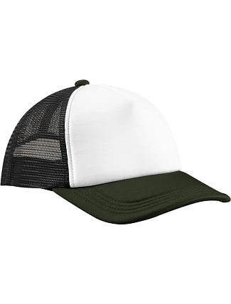 Beechfield B 639 5 panelová Retro Trucker kšiltovka 53.0639 black/dark olive