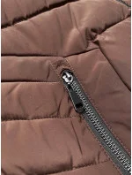 Dámská prošívaná zimní bunda v čokoládové barvě s kapucí S'west (B8299-14) Dámská prošívaná zimní bunda v čokoládové barvě s kapucí S'west (B8299-14)