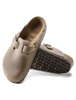 Dámské/pánské žabky Birkenstock Boston Tabacco Brown z olejované kůže úzké úzké (0960813)