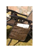 SKLÁDACÍ MULTIFUNKČNÍ ZAHRADNÍ LEHÁTKO SE STŘÍŠKOU 173X52/65X110CM HNĚDÉ