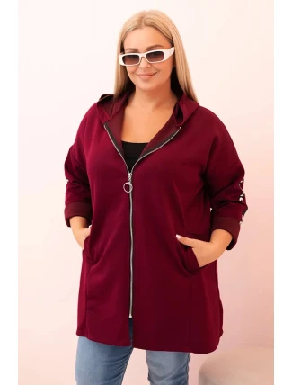 Dámská mikina s ozdobnými rukávy černá masełkowa