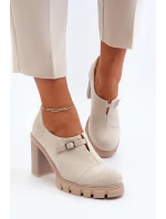 Dámské lodičky na vysokém podpatku světle béžové Tauina Dámské lodičky na vysokém podpatku světle béžové Tauina