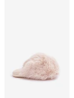 Dámské Fuzzy Pantofle Světle Béžové Wladisa