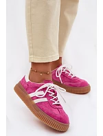 Dámské semišové tenisky na platformě fuchsiové Marisae