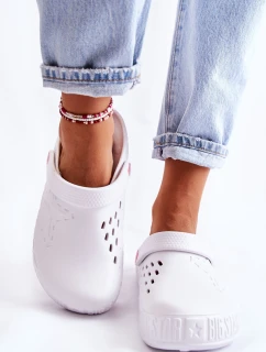 Dámské světlé pantofle Big Star II275003 Bíle