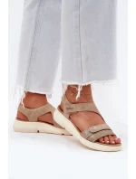 Dámské Sandály Na Klínu Béžové Maroriella