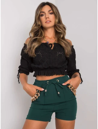 Šortky DHJ SN 13260.38P tmavě zelená Šortky DHJ SN 13260.38P tmavě zelená