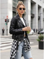 Dámská kožená bunda ramones černá FashionStreet TY5538