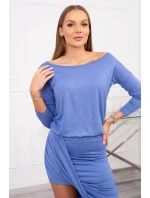 Asymetrické šaty, 3/4 rukávy, džínovina Asymetrické šaty, 3/4 rukávy, džínovina