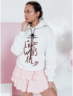 Dámská mikina oversize LOVEWILL šedá FashionStreet BY1468 Dámská mikina oversize LOVEWILL šedá FashionStreet BY1468