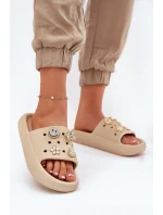 Dámské Pěnové Pantofle S Příšivkami Béžové Vinceza 76055