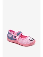Dívčí balerínky na suchý zip HELLO KITTY růžové Shani Dívčí balerínky na suchý zip HELLO KITTY růžové Shani