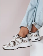 Dámské tenisky s plochou podrážkou GLISSWALK silver FashionStreet ZY0616