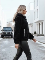Dámská kožešinová bunda s kapucí černá FashionStreet TY5271