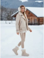 Dámské semišové sněhule s kožešinou béžové FashionStreet ZY1252 Dámské semišové sněhule s kožešinou béžové FashionStreet ZY1252