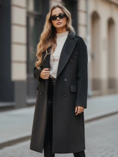 Dámský zimní kabát dlouhý oversize černý FashionStreet NY0765z