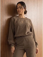 Dámská souprava z kordového úpletu – mikina a kalhoty Fango FashionStreet AY1253 Dámská souprava z kordového úpletu – mikina a kalhoty Fango FashionStreet AY1253
