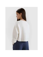 Dívčí mikina bez kapuce 4F 4FJWSS25TSWSF1483-11S Dívčí mikina bez kapuce 4F 4FJWSS25TSWSF1483-11S