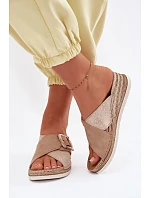 Dámské sandály na platformě s ozdobnou přezkou Inblu RV000012 hnědé