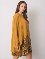 Šaty DHJ SK 21451.50 tmavě žlutá Šaty DHJ SK 21451.50 tmavě žlutá