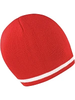 Result Headwear R 368X Pletená čepice s kontrastními pruhy 28.368X red/white