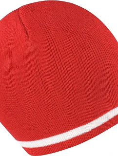 Result Headwear R 368X Pletená čepice s kontrastními pruhy 28.368X red/white