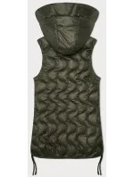 Dámská vesta v khaki barvě s ozdobným prošíváním S'West (B8338-11)