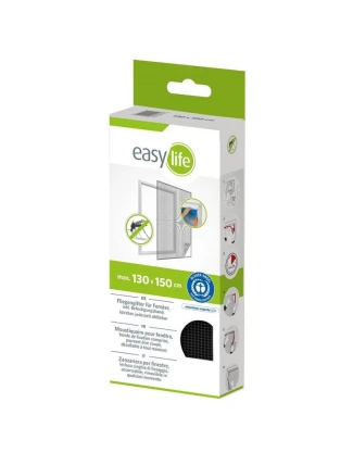 MOSKYTIÉRA DO OKNA 130X150 ČERNÝ POLYESTER + PÁSEK NA SUCHÝ ZIP