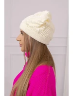 Dámská čepice Uliana K408 dark ecru