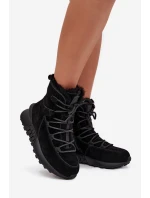 Semišové Zimní Boty Pro Ženy S Kožíškem Big Star SS274319 Černé