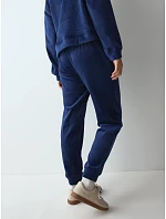 Tepláky Velour Rib Trousers tm.modré Admiral - TRIUMPH Tepláky Velour Rib Trousers tm.modré Admiral - TRIUMPH