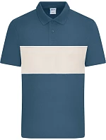 Daiber 8050 Bio polo "Colour-Block" 02.8050 dusty blue/sandstone