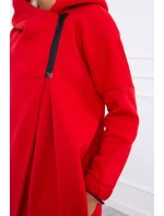 Krátká mikina na zip červená Krátká mikina na zip červená