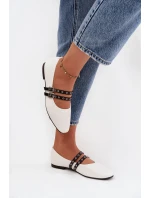 Dámské baleríny s pásky Deliora – bílé