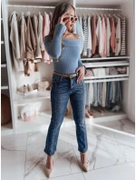 Dámská halenka s odhalenými rameny SHOWIT modrá FashionStreet MY2427 Dámská halenka s odhalenými rameny SHOWIT modrá FashionStreet MY2427