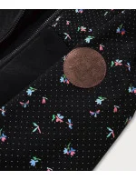 Černá dámská mikina s květinkami (AMG828) Černá dámská mikina s květinkami (AMG828)