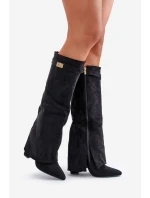 Kozačky na podpatku model 199977 Step in style Kozačky na podpatku model 199977 Step in style