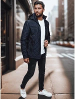 Pánská přechodná bunda s kapucí FashionStreet tmavě modrá TX4990