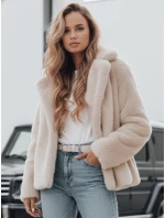 Dámský kožich GLAMFLUFFY krátký béžový FashionStreet TY4984 Dámský kožich GLAMFLUFFY krátký béžový FashionStreet TY4984